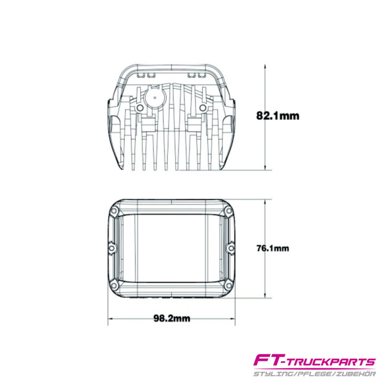 Preview: SET LED Arbeitsscheinwerfer- seitliche LED´s